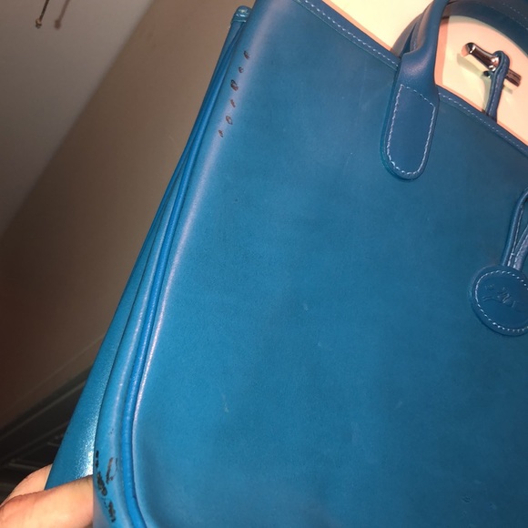 Longchamp Blue ROSEAU ESSENTIAL LARGE Tote Bag - Picture 9 of 13